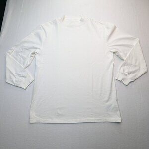 Pendelton Women's Mock Neck Sweater Size large 100% Cotton White